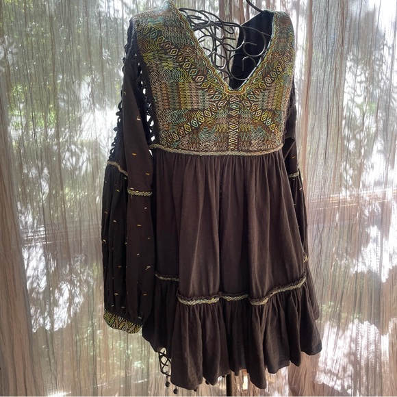 Free People Much Love Mini Dress Tunic Top - Picture 3 of 16